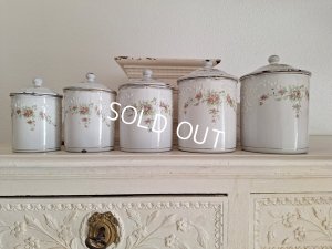 画像24: BFホーローすみれ柄キャニスター