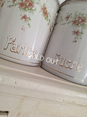 画像11: BFホーローすみれ柄キャニスター