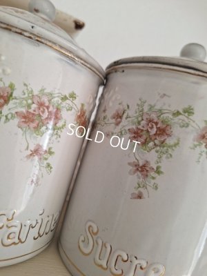 画像9: BFホーローすみれ柄キャニスター