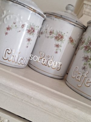 画像10: BFホーローすみれ柄キャニスター