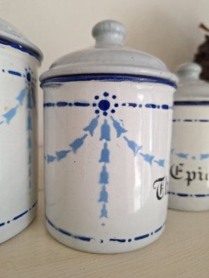 画像5: アンティークホーローキャニスター&セル缶、アリュメット缶