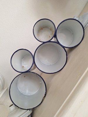 画像9: アンティークホーローキャニスター&セル缶、アリュメット缶