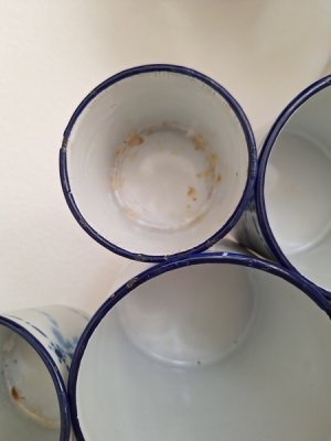 画像10: アンティークホーローキャニスター&セル缶、アリュメット缶