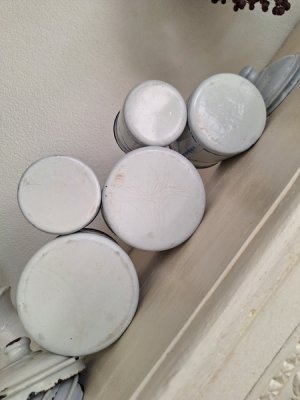 画像12: アンティークホーローキャニスター&セル缶、アリュメット缶