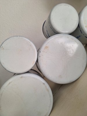 画像13: アンティークホーローキャニスター&セル缶、アリュメット缶