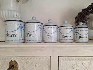 画像19: アンティークホーローキャニスター&セル缶、アリュメット缶