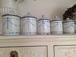 画像16: アンティークホーローキャニスター&セル缶、アリュメット缶