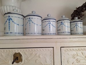 画像17: アンティークホーローキャニスター&セル缶、アリュメット缶