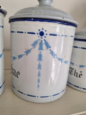 画像4: アンティークホーローキャニスター&セル缶、アリュメット缶