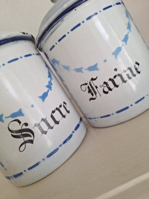 画像3: アンティークホーローキャニスター&セル缶、アリュメット缶