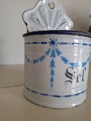 画像24: アンティークホーローキャニスター&セル缶、アリュメット缶