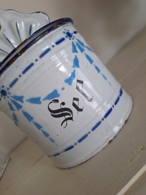 画像23: アンティークホーローキャニスター&セル缶、アリュメット缶