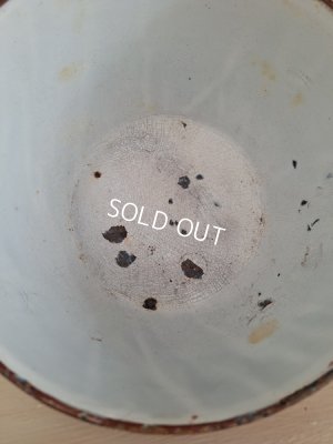 画像10: アンティークホーロー手描きキャセロール