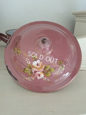 画像3: アンティークホーロー手描きキャセロール