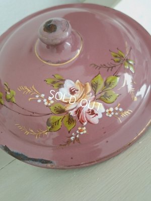 画像4: アンティークホーロー手描きキャセロール