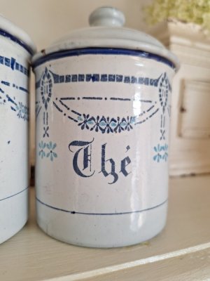 画像3: ホーローガーランド柄キャニスター3P