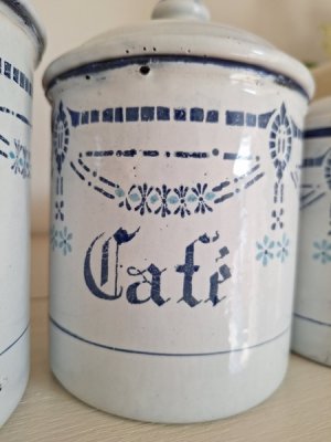 画像4: ホーローガーランド柄キャニスター3P