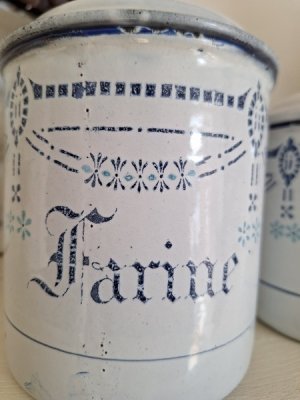 画像5: ホーローガーランド柄キャニスター3P