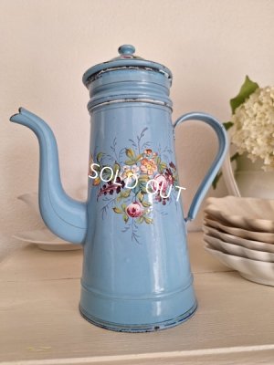 画像11: アンティークホーロー手描きコーヒーポット