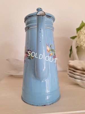 画像13: アンティークホーロー手描きコーヒーポット