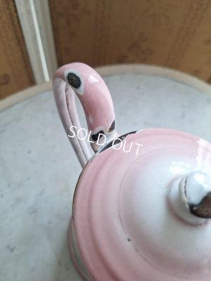 画像11: アンティークホーロー花柄ポット