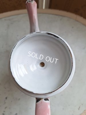 画像12: アンティークホーロー花柄ポット