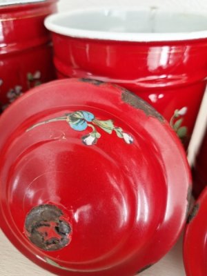 画像7: エトワール社すみれ柄キャニスター　