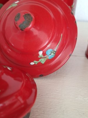 画像8: エトワール社すみれ柄キャニスター　