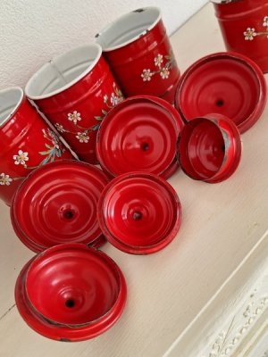 画像10: エトワール社すみれ柄キャニスター　