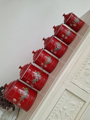 画像23: エトワール社すみれ柄キャニスター　