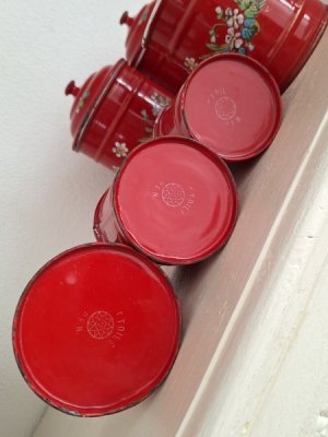 画像18: エトワール社すみれ柄キャニスター　