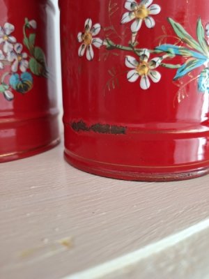 画像24: エトワール社すみれ柄キャニスター　