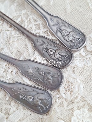 画像4: シルバープレートうさぎのカトラリーセット