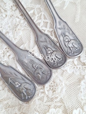 画像5: シルバープレートうさぎのカトラリーセット