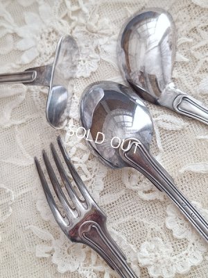 画像7: シルバープレートうさぎのカトラリーセット