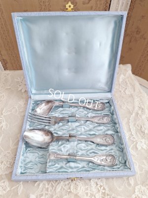 画像11: シルバープレートうさぎのカトラリーセット