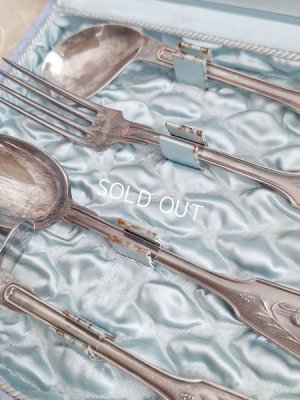 画像12: シルバープレートうさぎのカトラリーセット