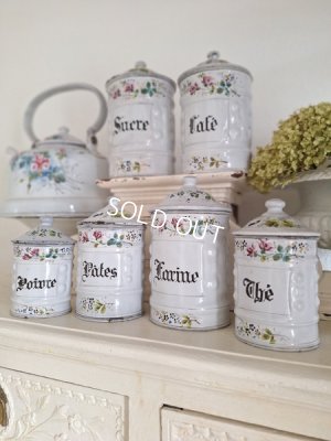 antiqueenamelcanisters