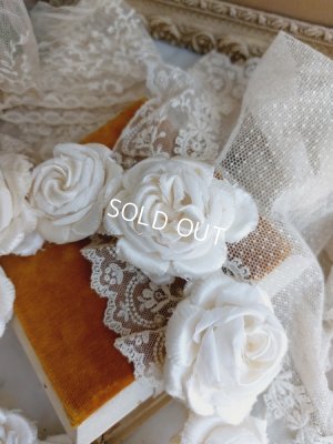 画像4: アンティーク布花冠