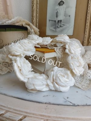 画像11: アンティーク布花冠