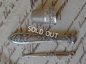 画像6: ローズ柄シルバーソーイングセット