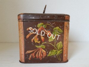 画像8: アンティークローズ柄ティンバスケット缶