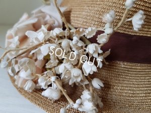 画像2: 布花付ストローハット