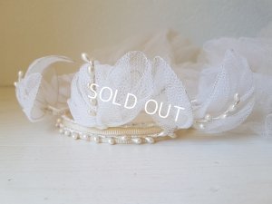 画像2: ベール付きワックス花冠