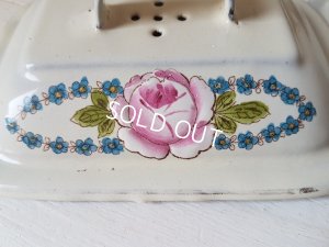 画像13: ホーローローズと勿忘草柄ソープディッシュセット