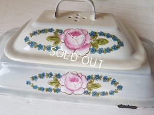 画像11: ホーローローズと勿忘草柄ソープディッシュセット