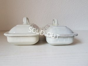 画像7: ホーローローズと勿忘草柄ソープディッシュセット