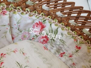 画像4: フレンチアンティークファブリックバスケット