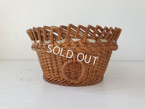 画像7: フレンチアンティークファブリックバスケット