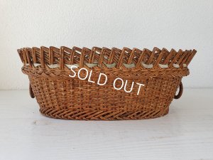 画像8: フレンチアンティークファブリックバスケット